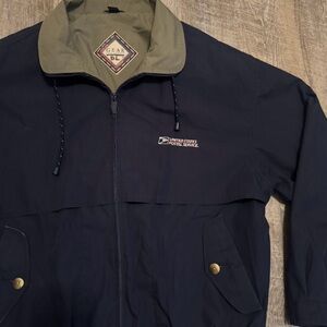 US Postal Service (USPS) Full Zip Jacket  Pocket - Size Large Blue